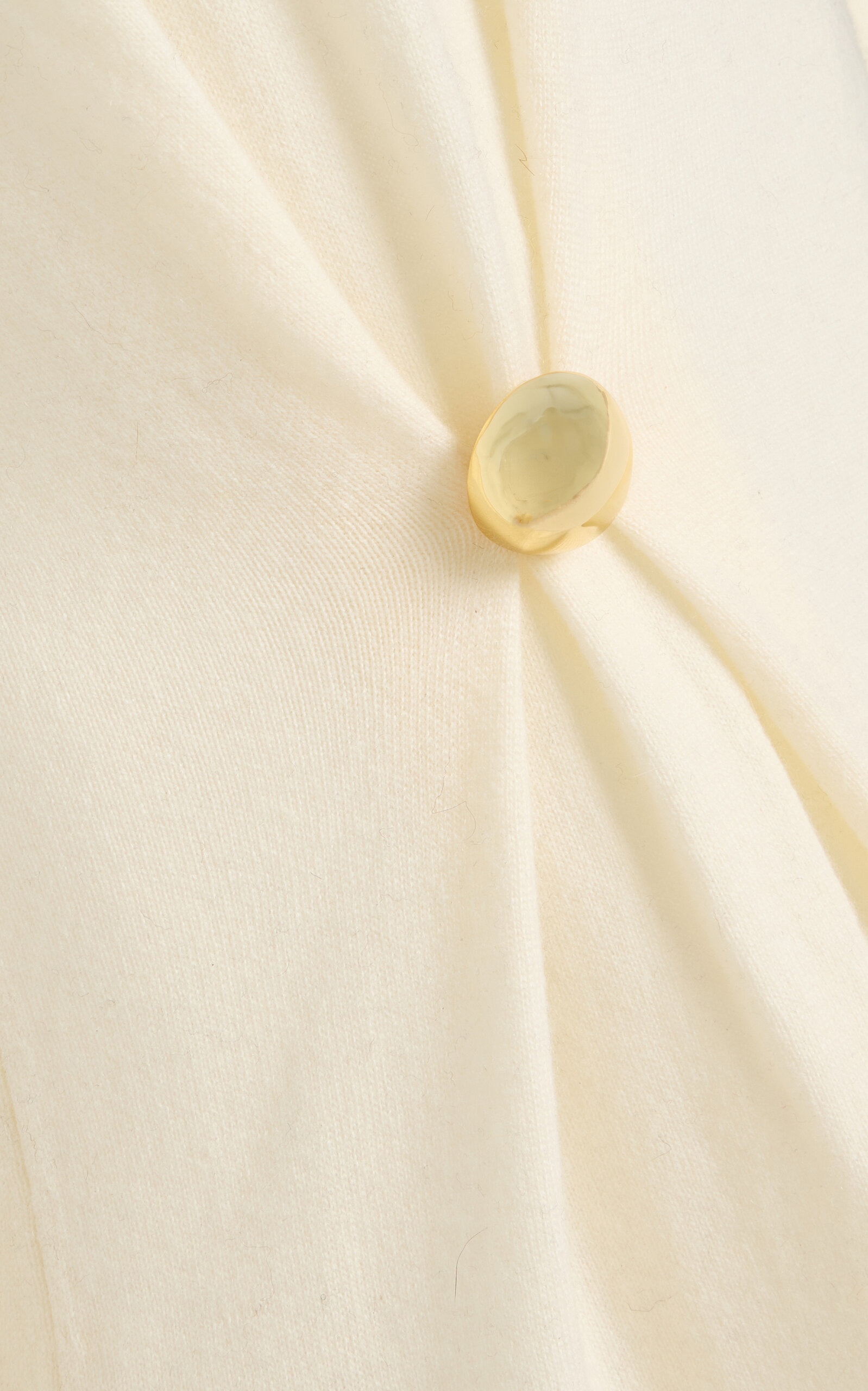 Lucero Draped Wool-Cashmere Knit Dress ivory - 5