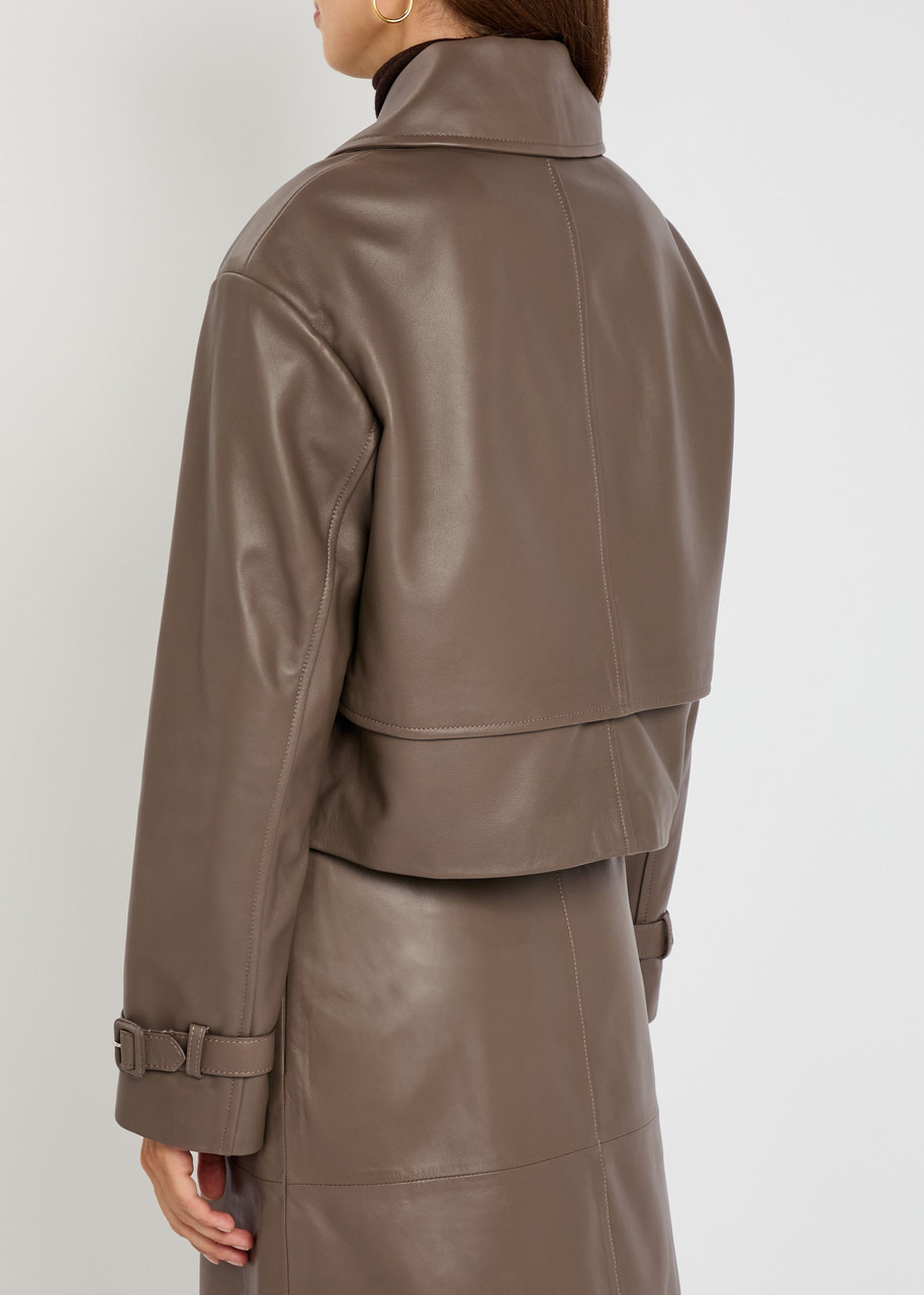 Joseph Blaise Cropped Leather Jacket - 3