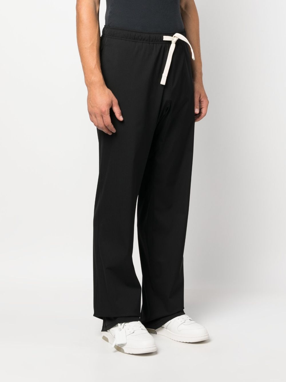 monogram-embroidered straight-leg trousers - 3