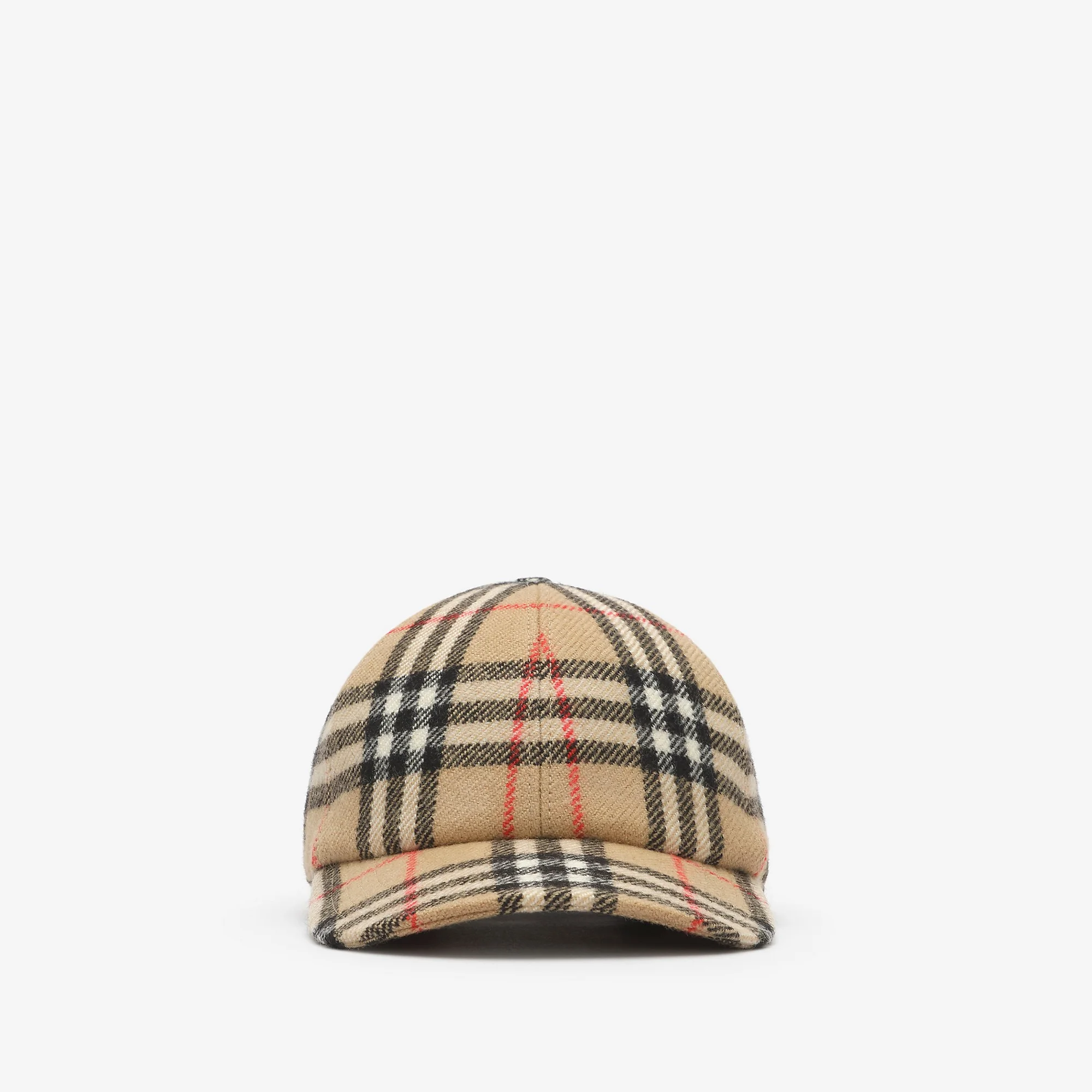 Check Wool Baseball Cap - 1