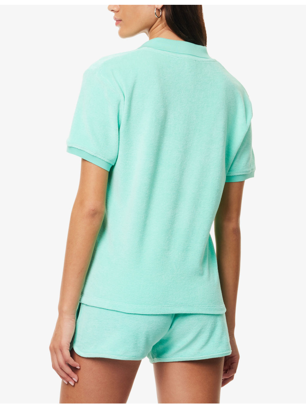 Towelling Short-Sleeves Cotton-Jersey Polo Shirt - 4