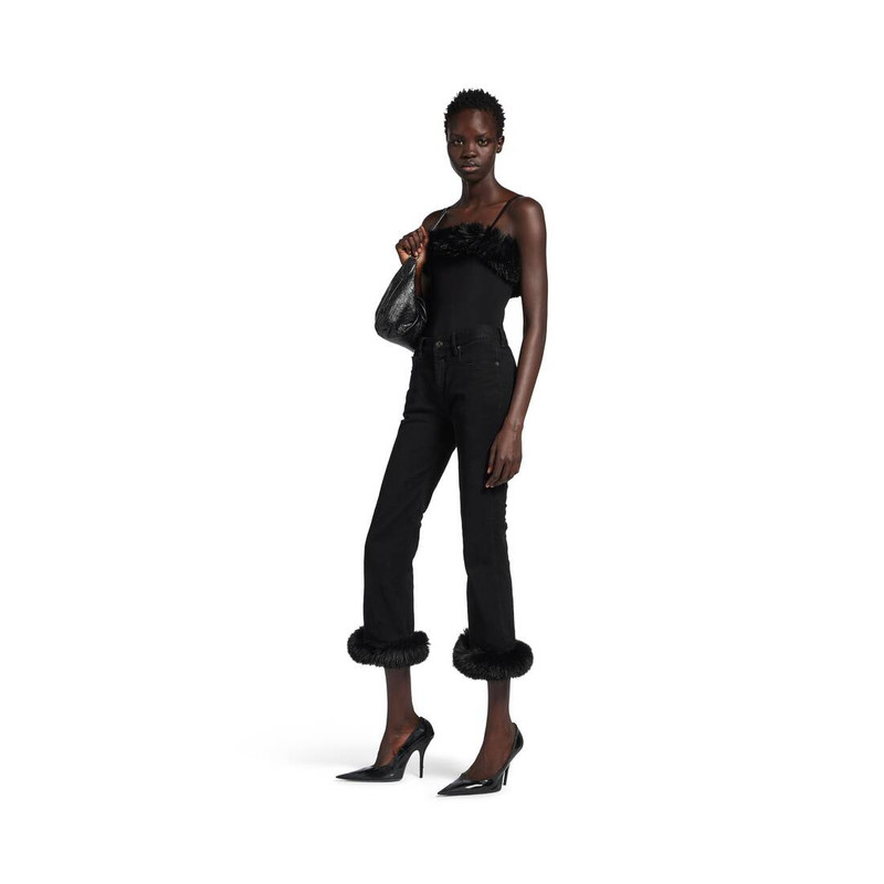 BALENCIAGA Women's Strap Top in Black outlook