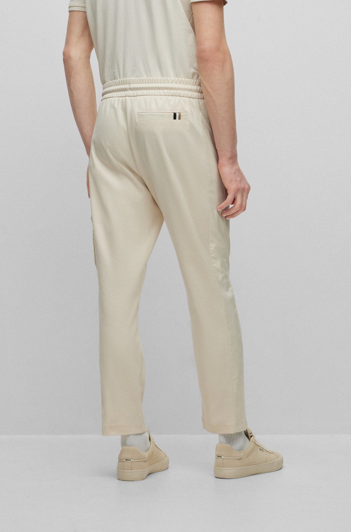 MERCERIZED-COTTON TRACKSUIT BOTTOMS WITH INSERT DETAILS - 5