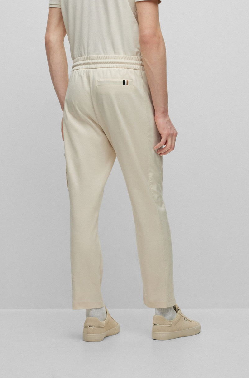 MERCERIZED-COTTON TRACKSUIT BOTTOMS WITH INSERT DETAILS 5