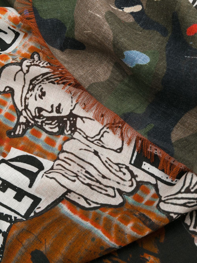 thin camouflage print scarf 3