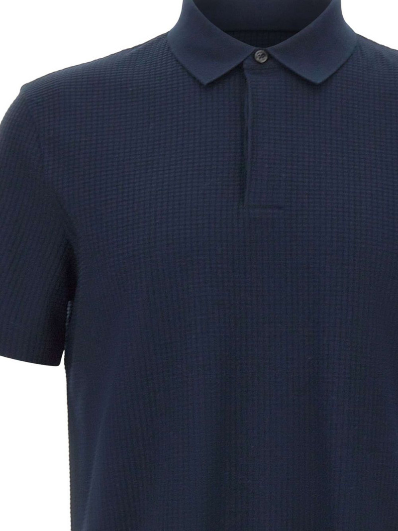 checked jacquard-texture polo shirt 4
