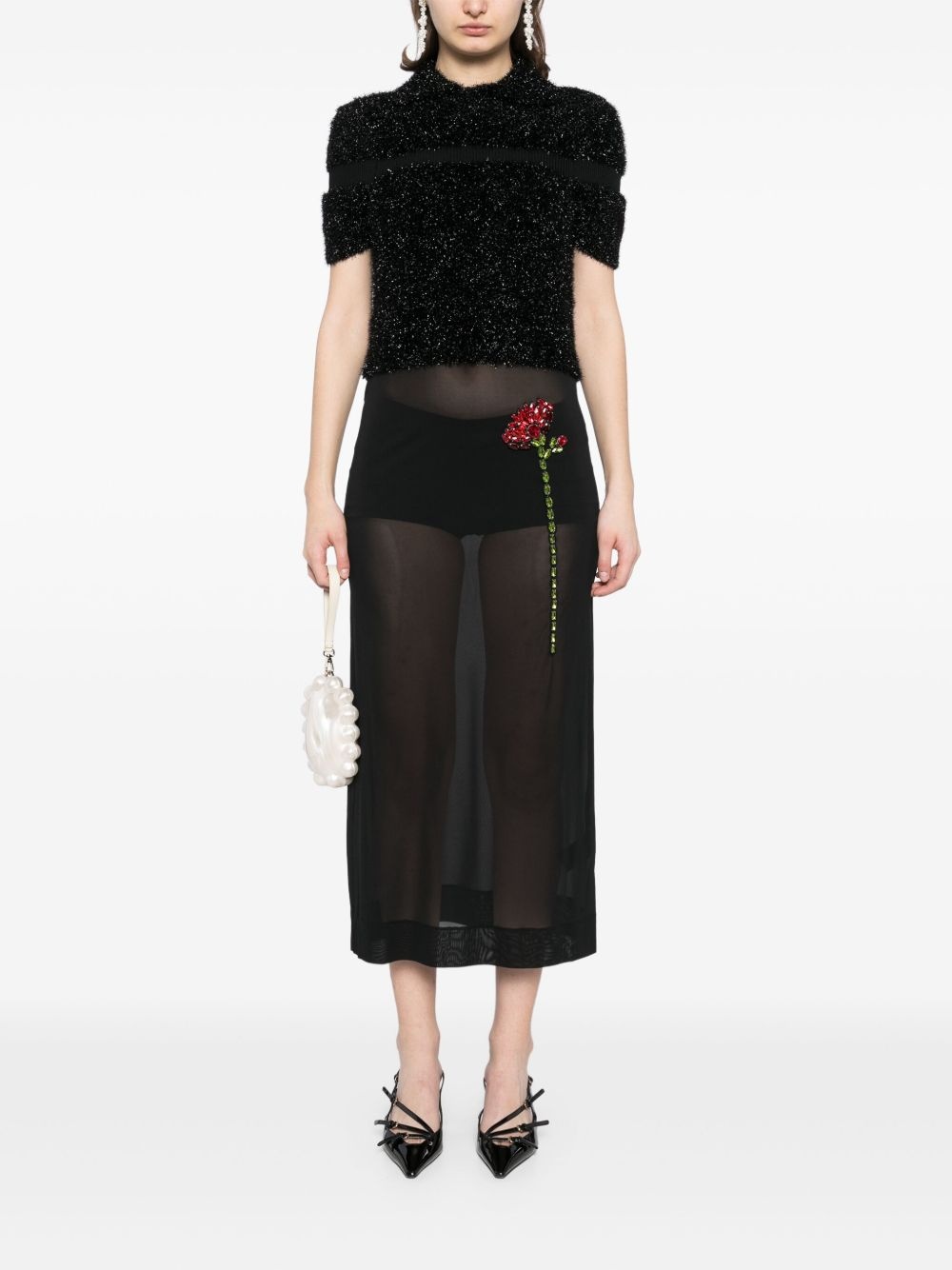 Simone Rocha sheer column skirt | REVERSIBLE