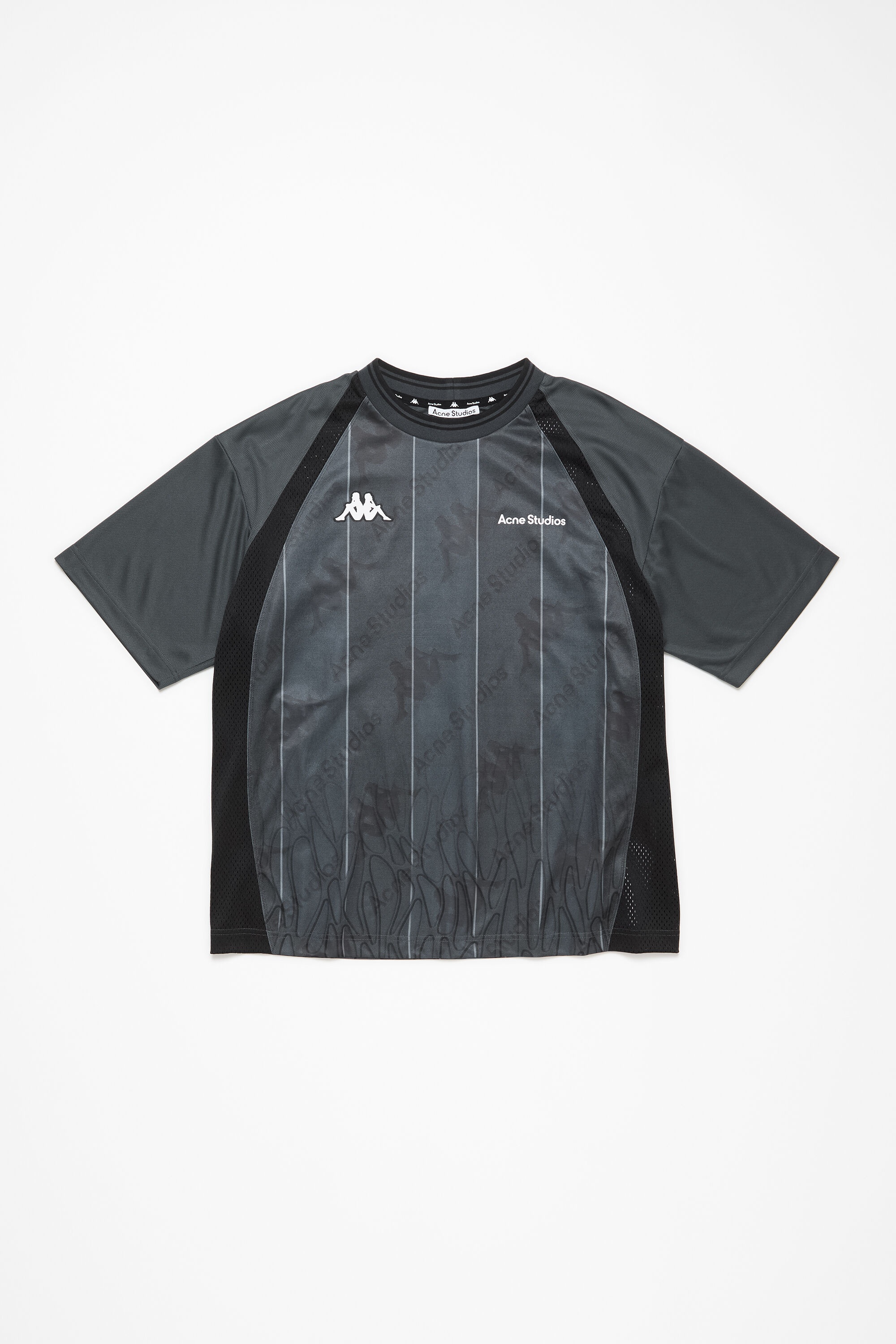 Logo t-shirt - Acne Studios x Kappa - Anthracite/black - 5