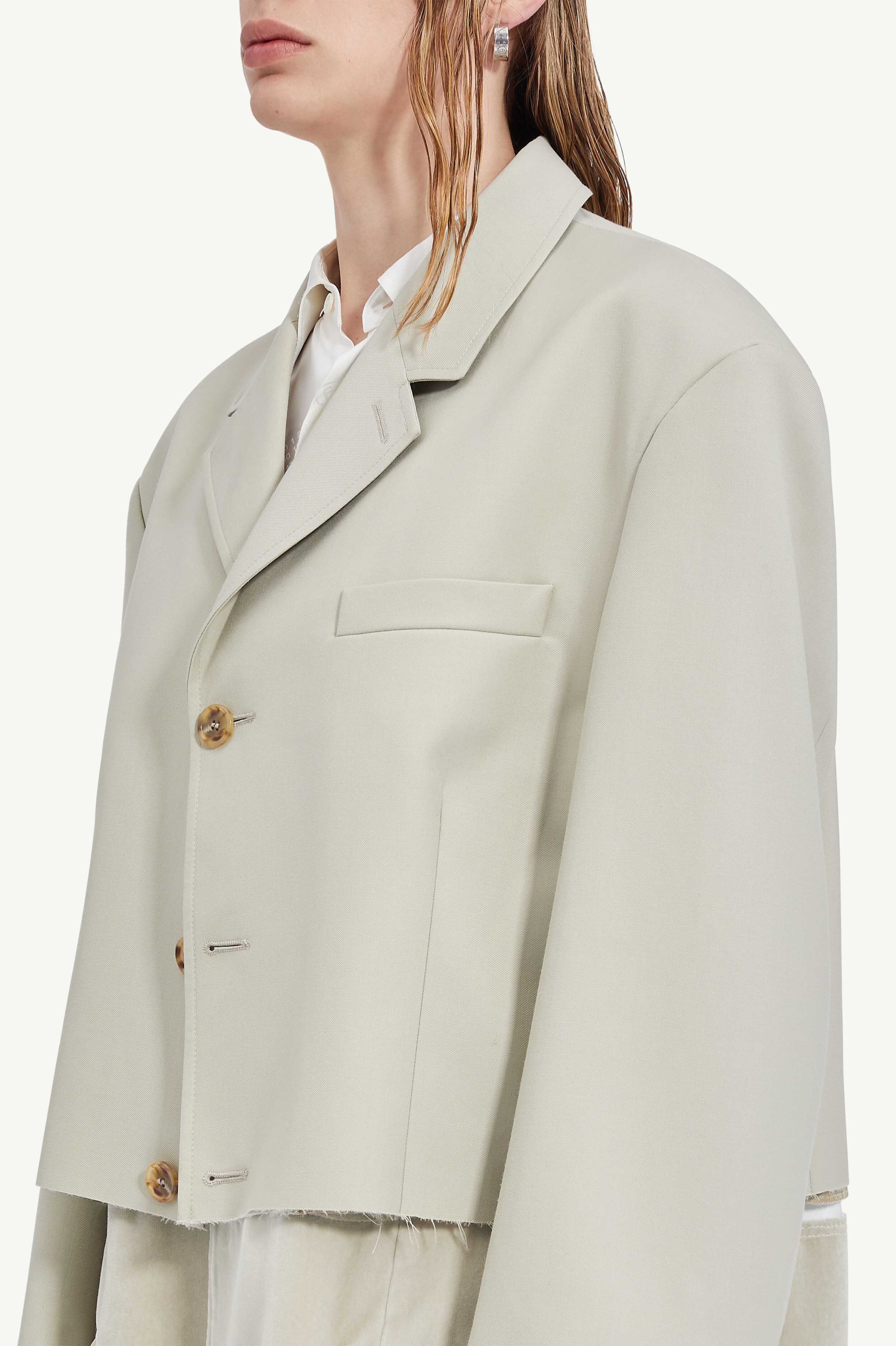 Cropped suit jacket - 5