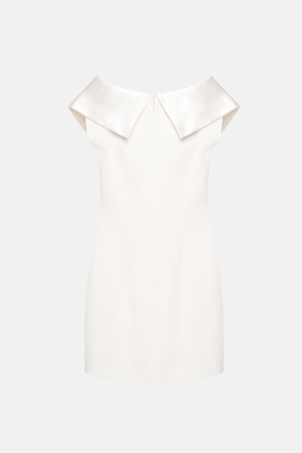 CADY MINI DRESS WITH DUCHESSE COLLAR AND BOW - 2