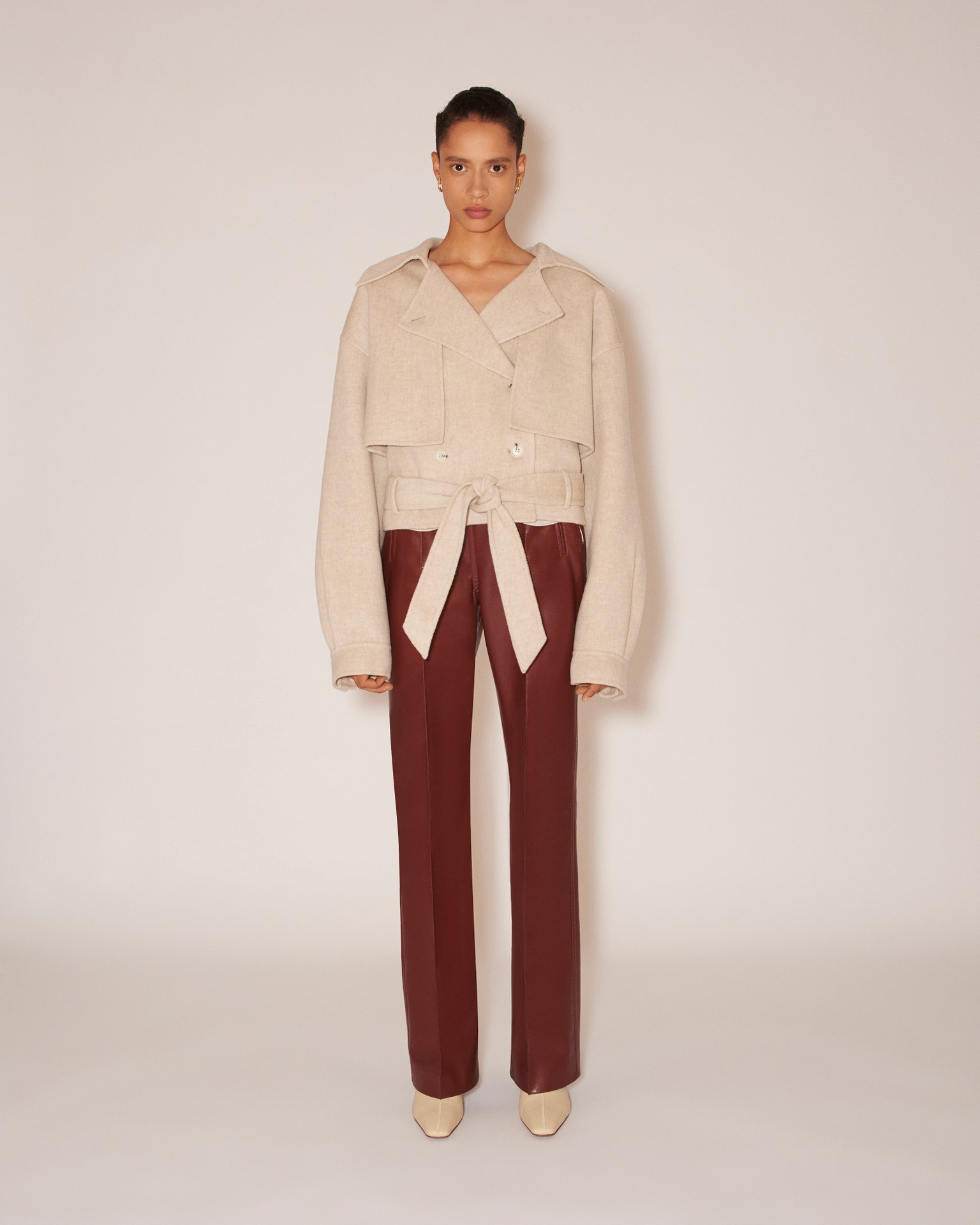 SATOYO - Double wool biker jacket - Oat - 3