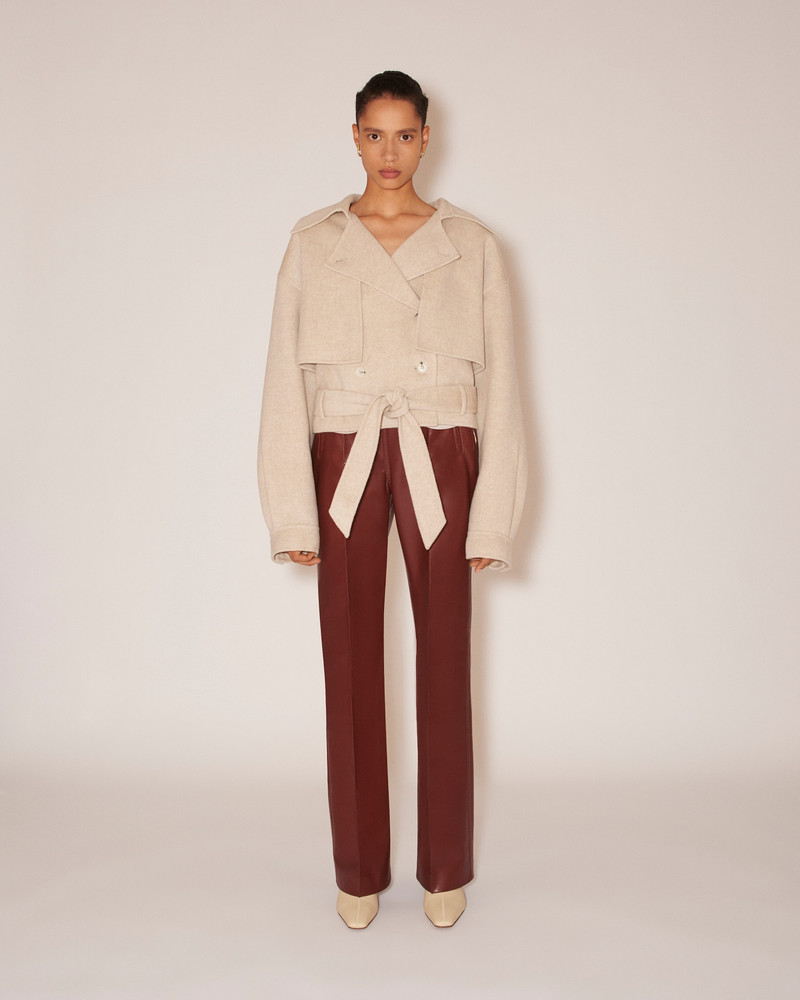 SATOYO - Double wool biker jacket - Oat 3