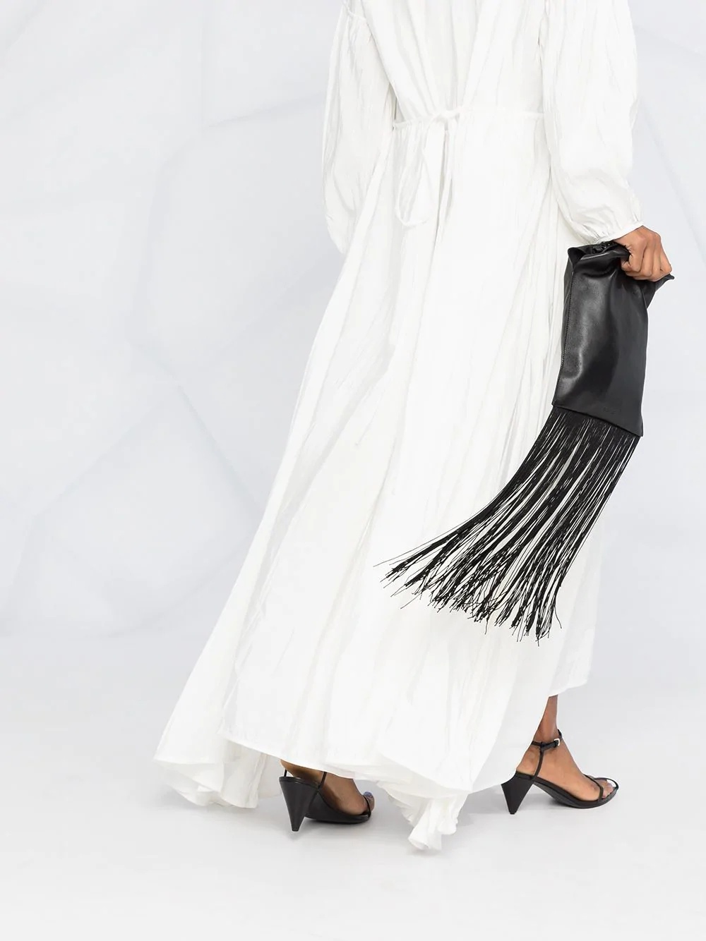 creased-effect maxi dress - 5