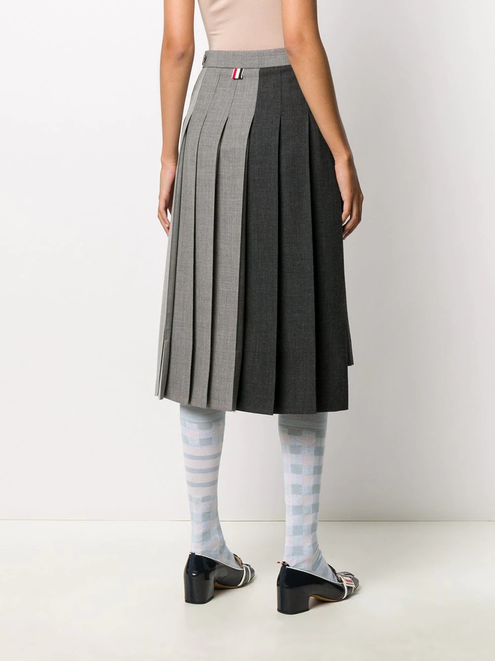 Fun-Mix pleated wool skirt - 4