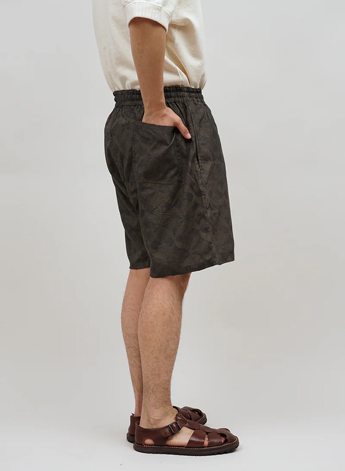 Utility Shorts Gujarat Print in Grey - 5