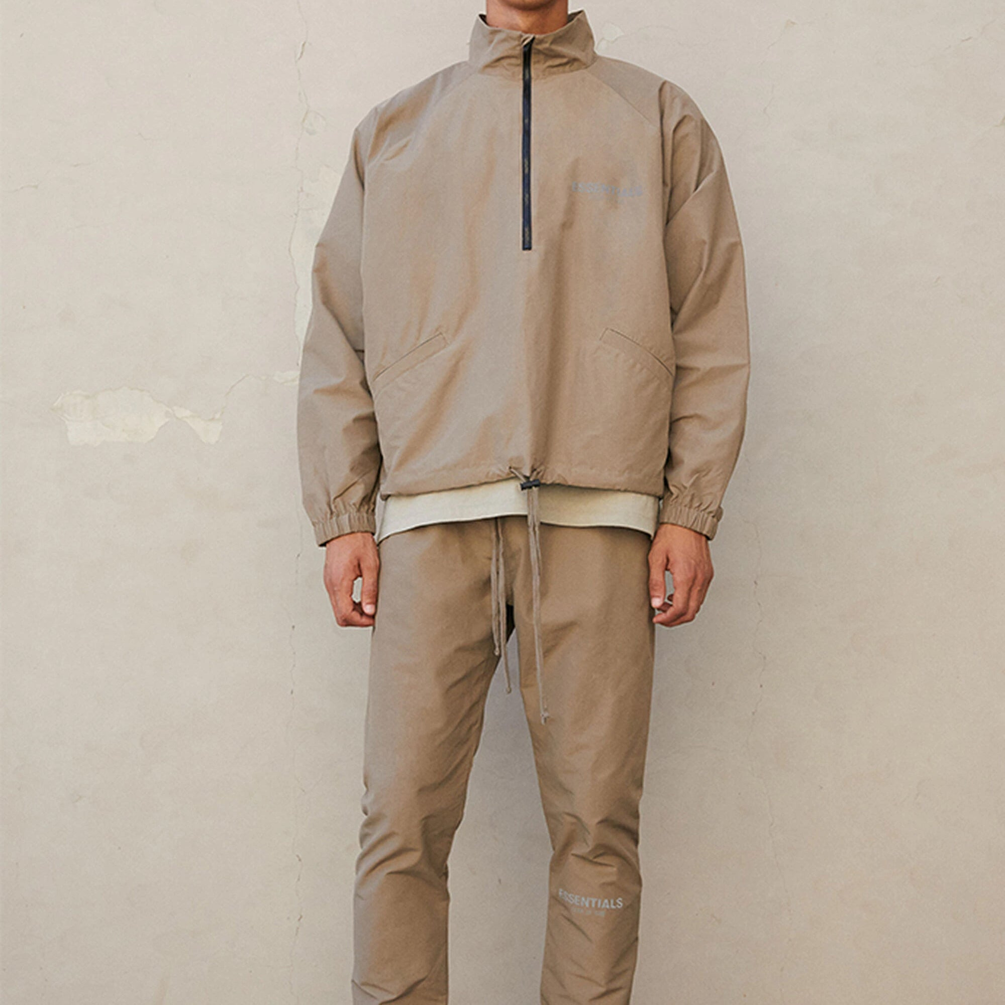 Fear of God Essentials FW21 Half Zip Track Jacket Harvest FOG-FW21-017 - 4