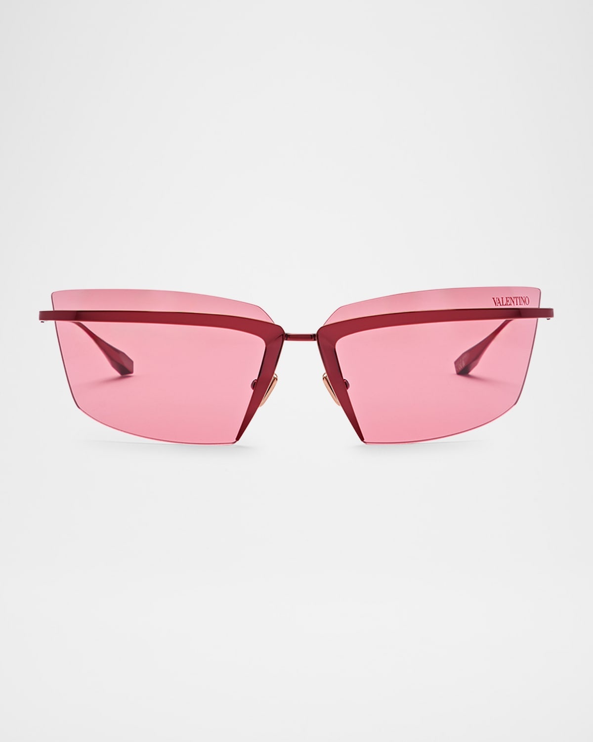 V-Lure Rimless Acetate & Titanium Cat-Eye Sunglasses - 1