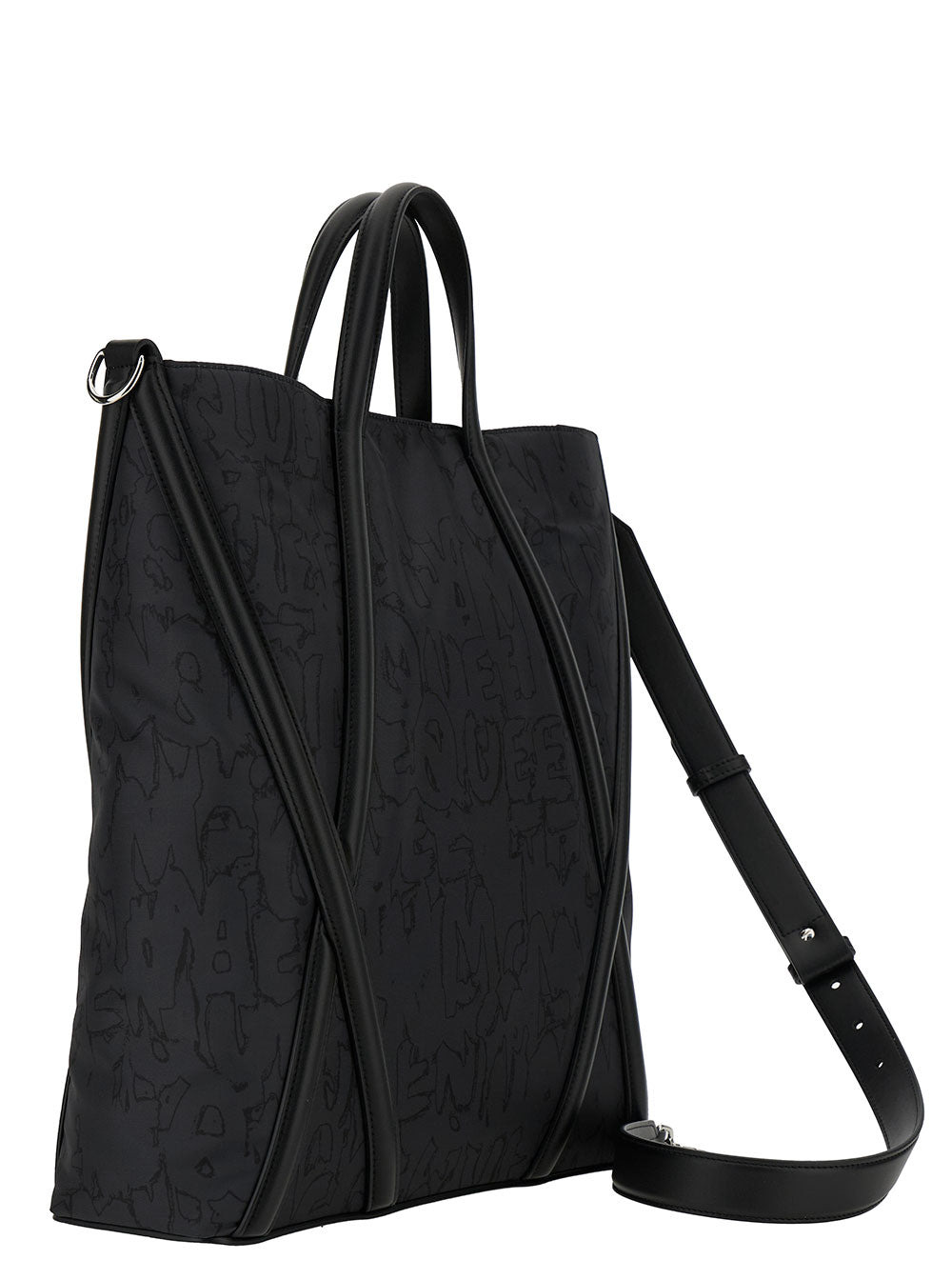 Alexander Mcqueen Men 'The Harness' Black Tote Bag With Logo Detail In Nylon Man - 3