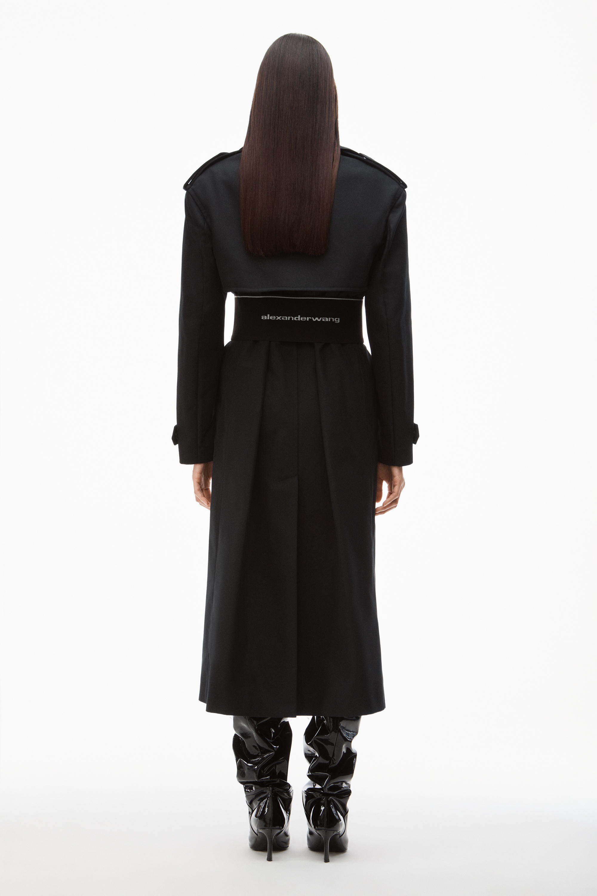 LOGO TRENCH COAT IN COTTON TAILORING - 5