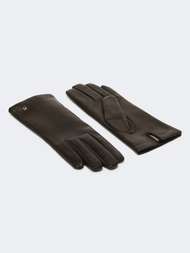Max Mara SPALATO Nappa leather gloves - BLACK outlook