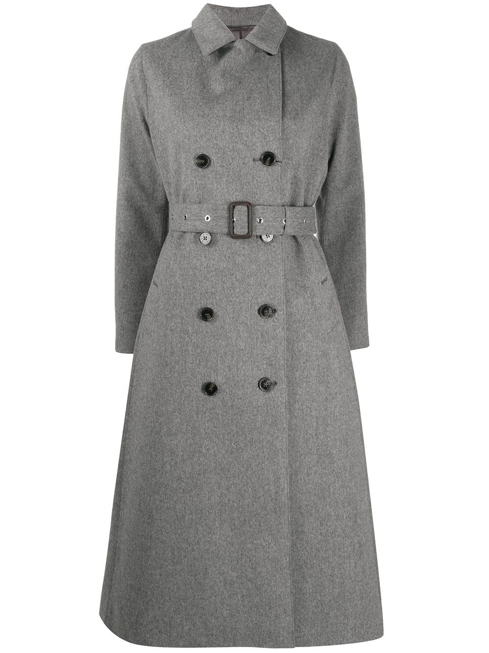 double-breasted wool coat - 1