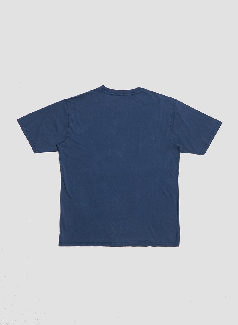 Embroidered Relaxed Fit Tee in Stone Wash Denim 3