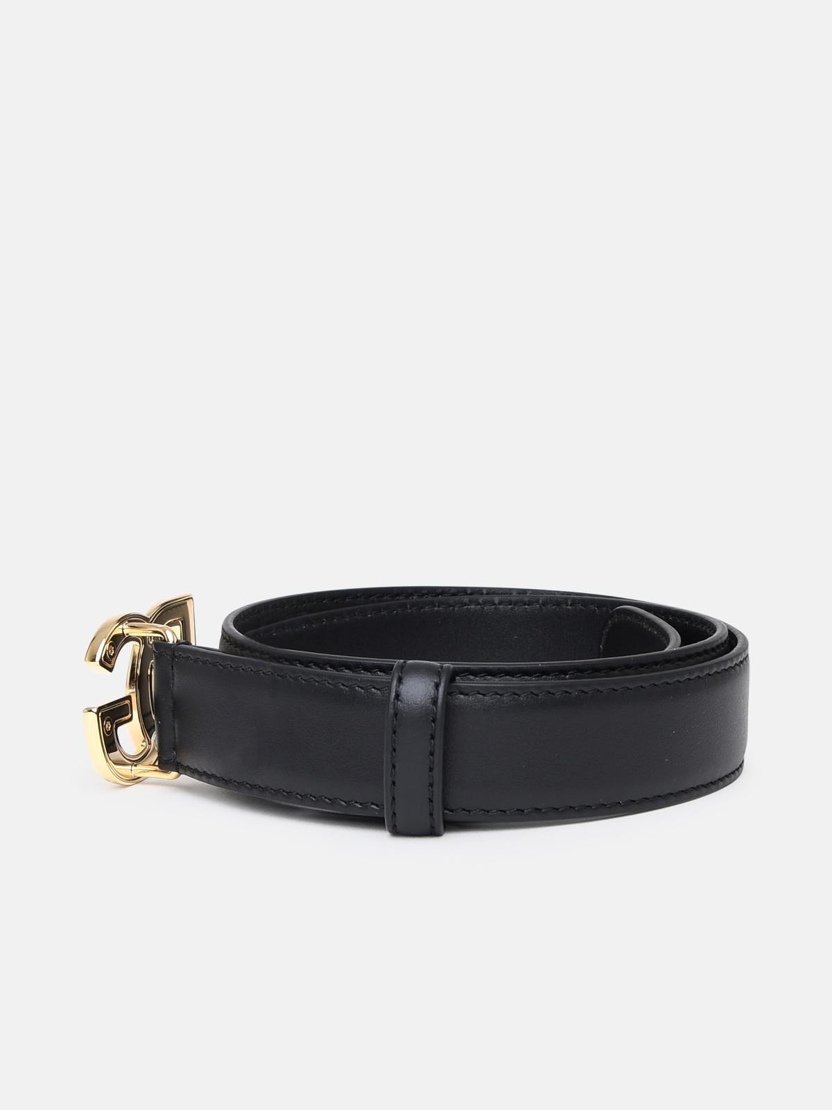 DG BLACK LEATHER BELT - 3