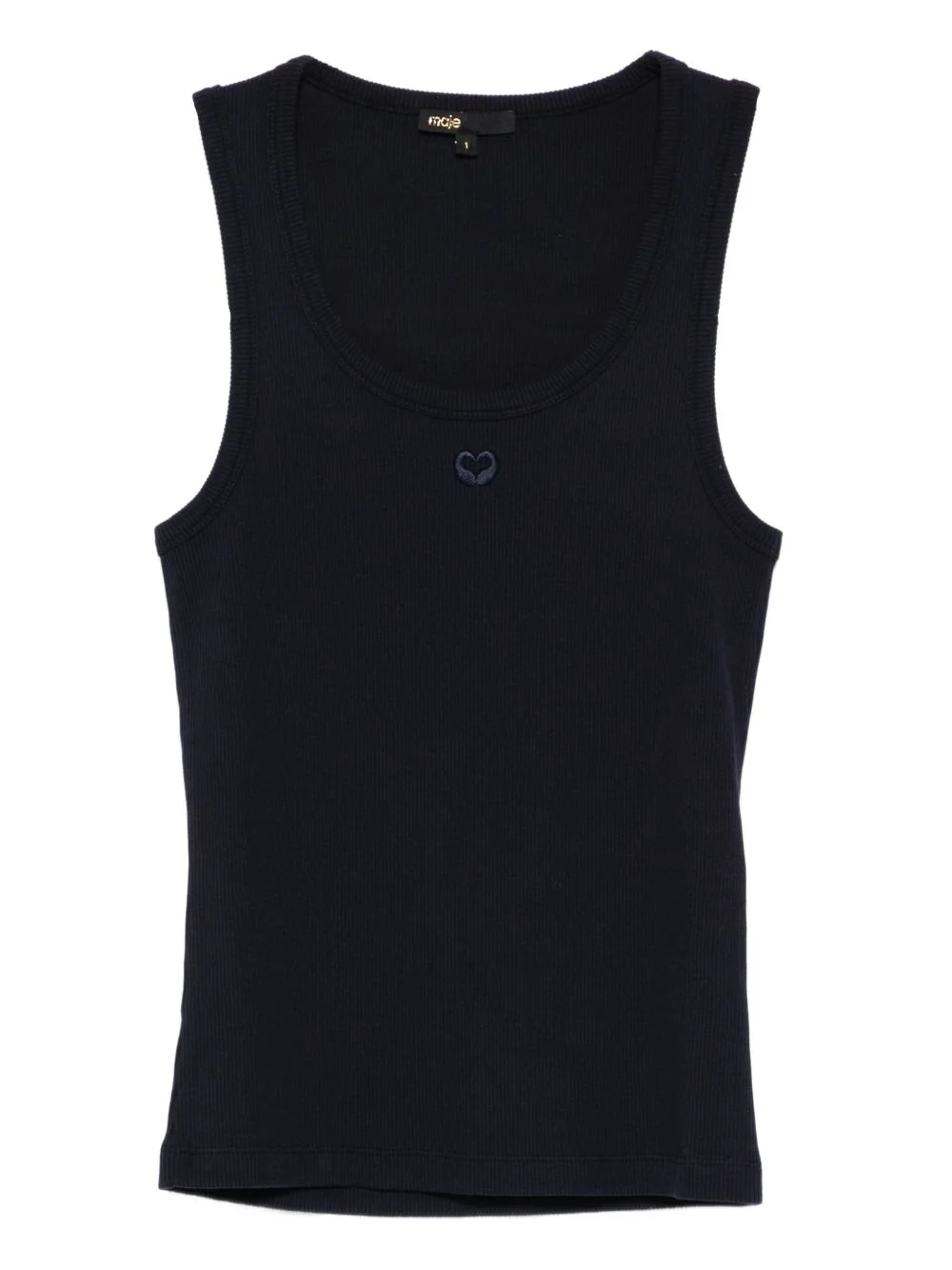 heart-embroidery tank top - 1