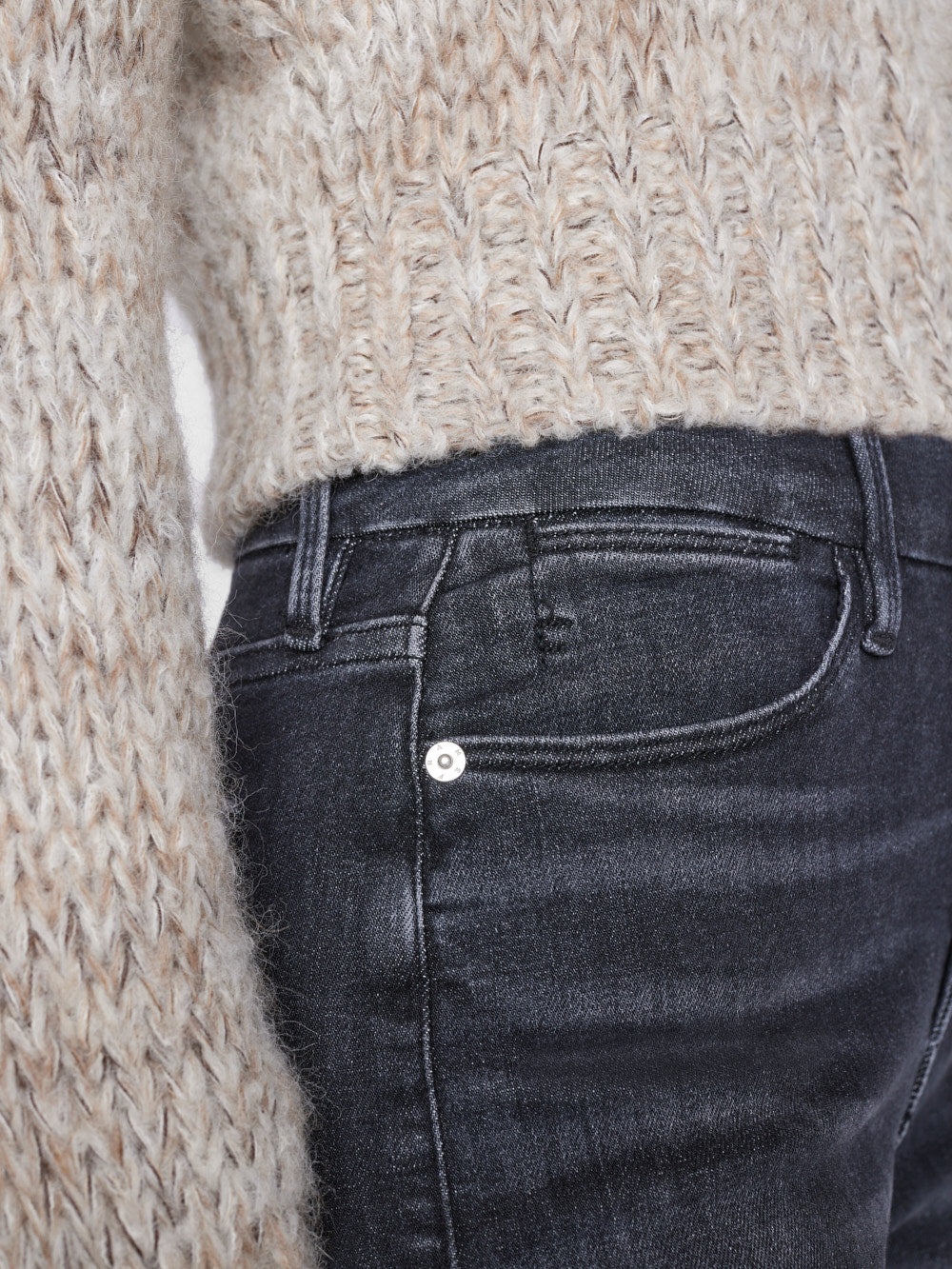 Marl Cardi Sweater in Oatmeal Heather Multi - 5