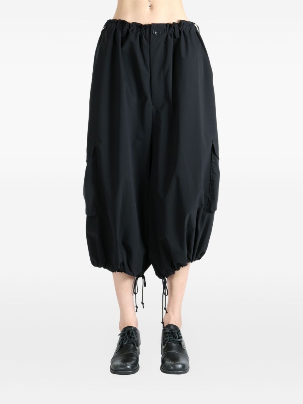 drawstring cropped trousers - 2