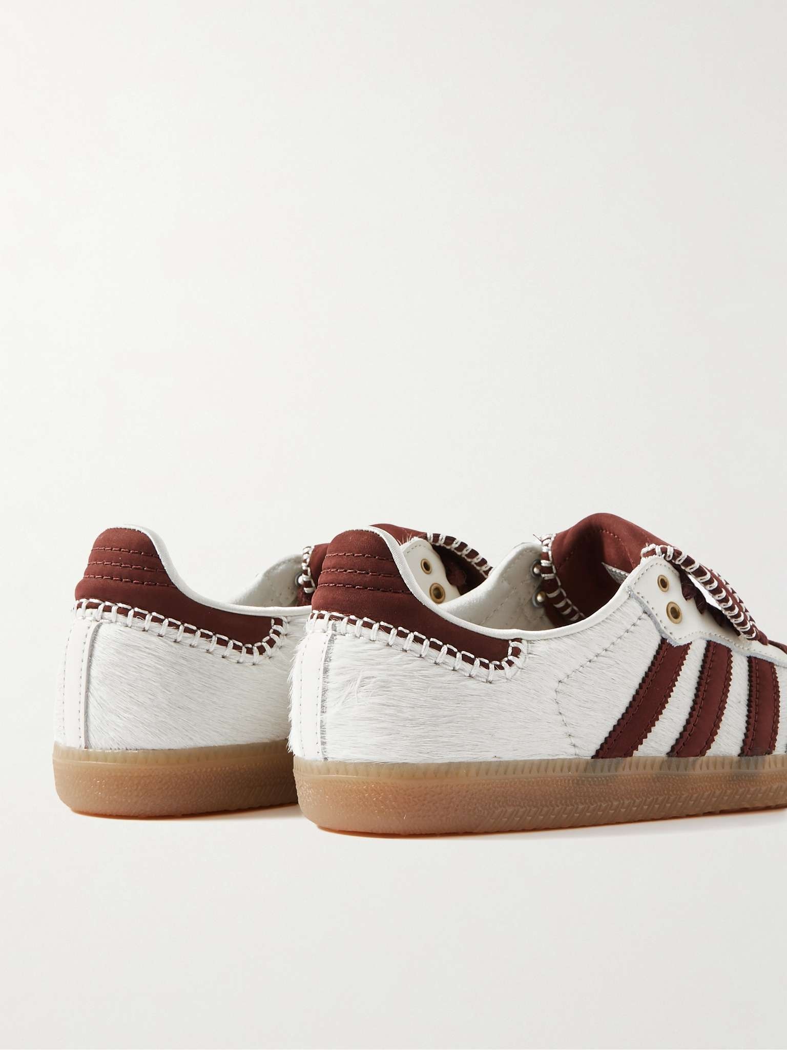 + Wales Bonner Samba Leather-Trimmed Pony Hair Sneakers - 5