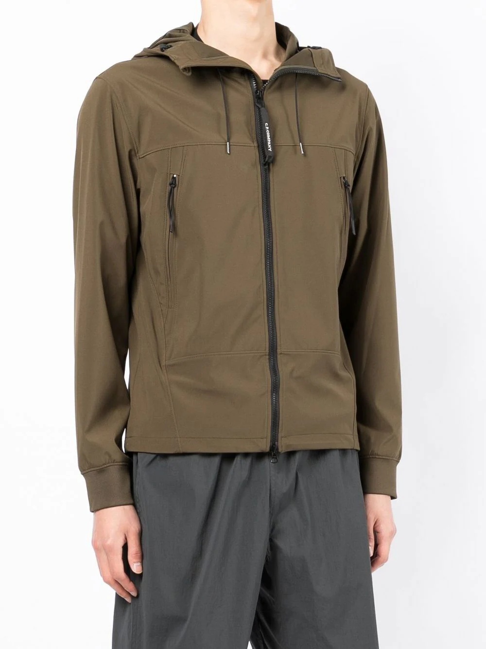 zip-pockets zip-up hooded jacket - 3
