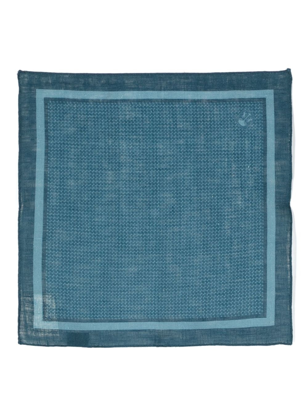 graphic-print linen handkerchief - 1