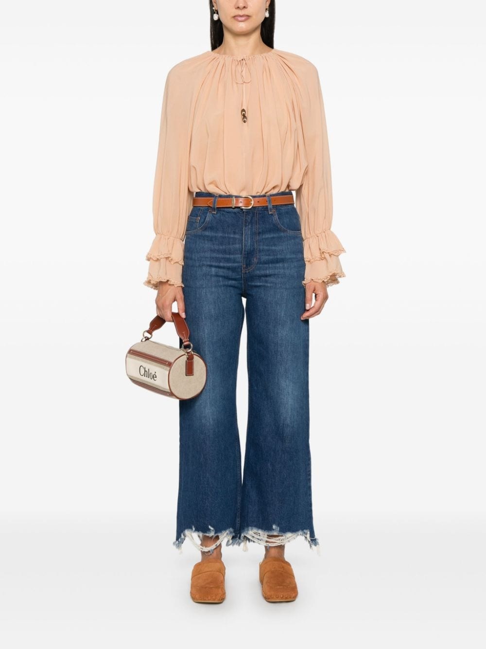 cropped wide-leg jeans - 2