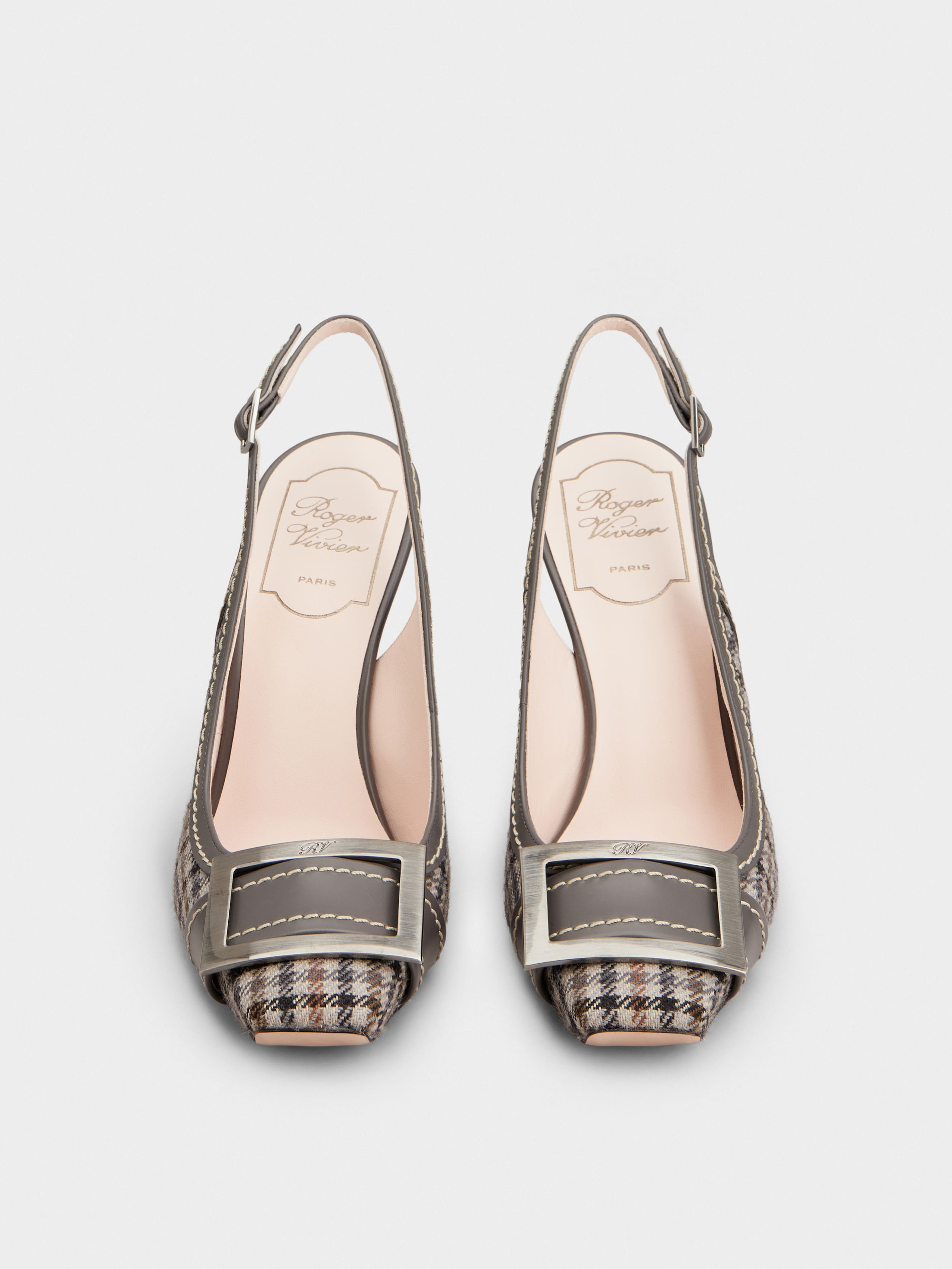 Trompette Slingback Pumps in fabric - 7