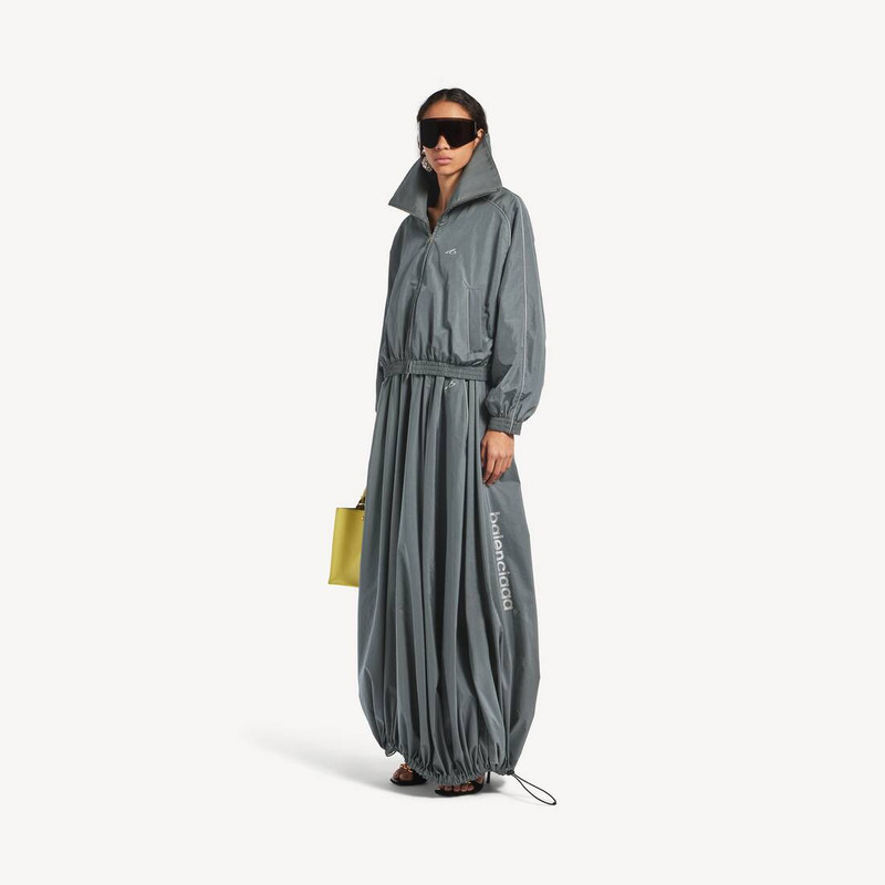 BALENCIAGA Women's Bodies Balloon Tracksuit Skirt in Elephant Grey outlook