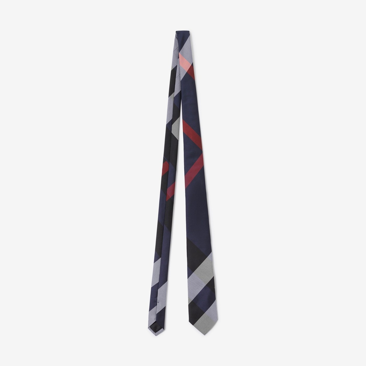 Classic Cut Oversized Check Silk Tie - 1