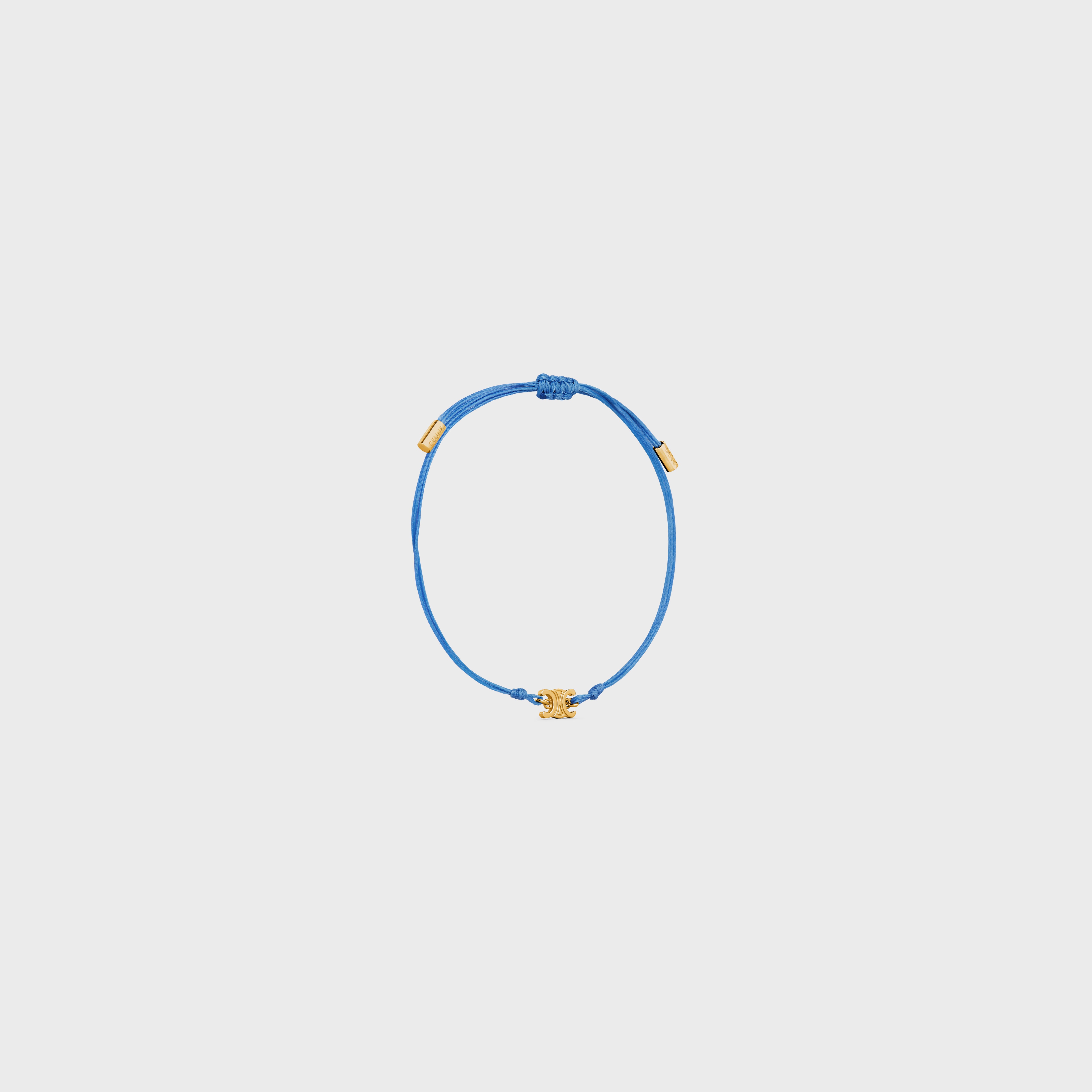 Triomphe Thin Beach Bracelet in Brass with Gold Finish and Polyester - 3