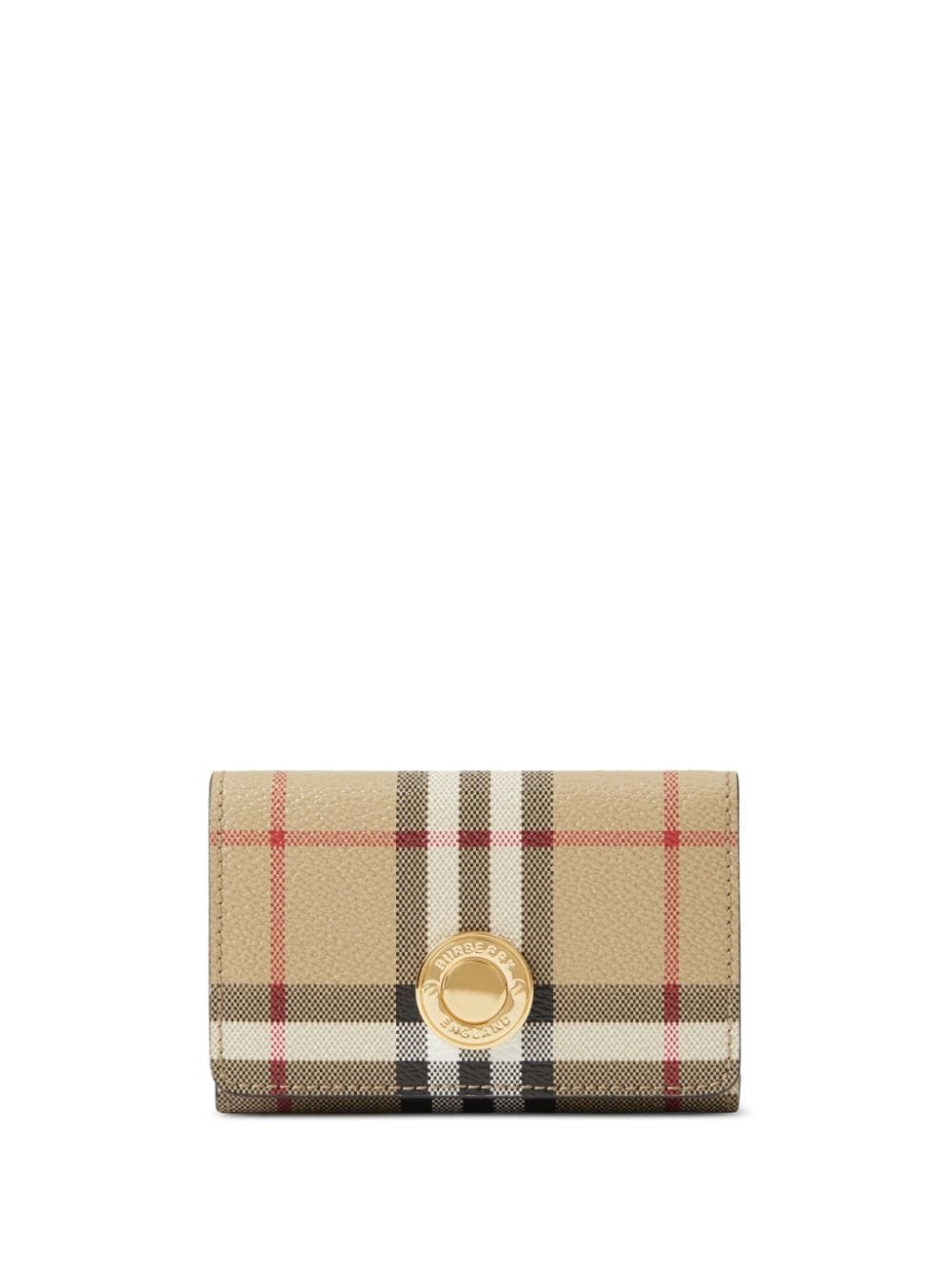 Vintage check-print folded wallet - 1