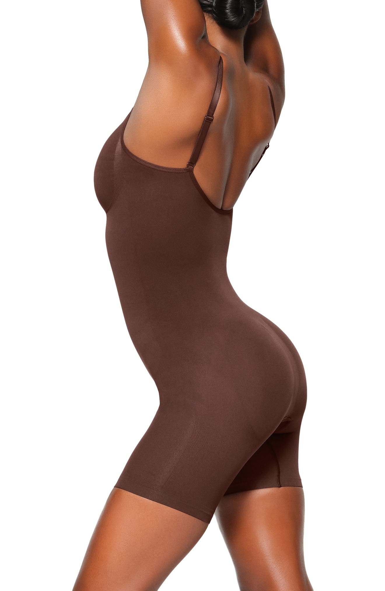 SKIMS Seamless Sculpt Mid Thigh Bodysuit in Cocoa at Nordstrom - 3