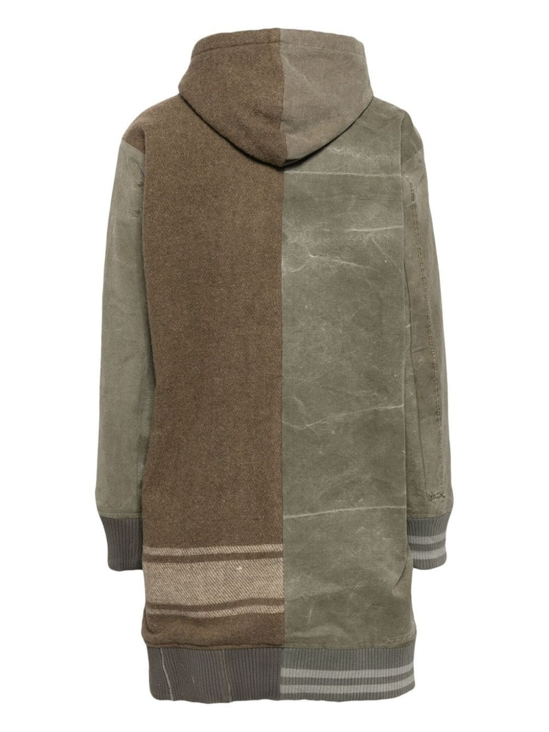 Greg Lauren logo-embroidered patchwork jacket outlook