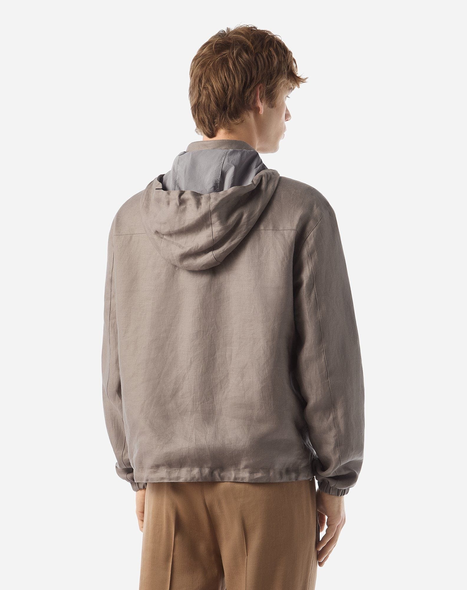 Greige pure linen jacket - 3