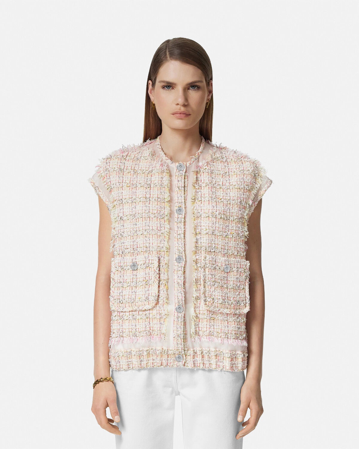 Organza Tweed Vest - 4