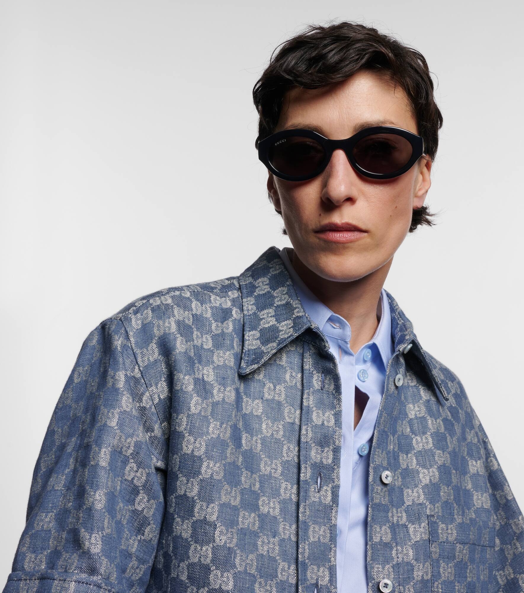 Interlocking G oval sunglasses - 6