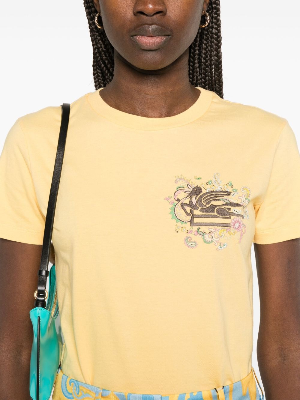 Pegaso-embroidered T-shirt - 5