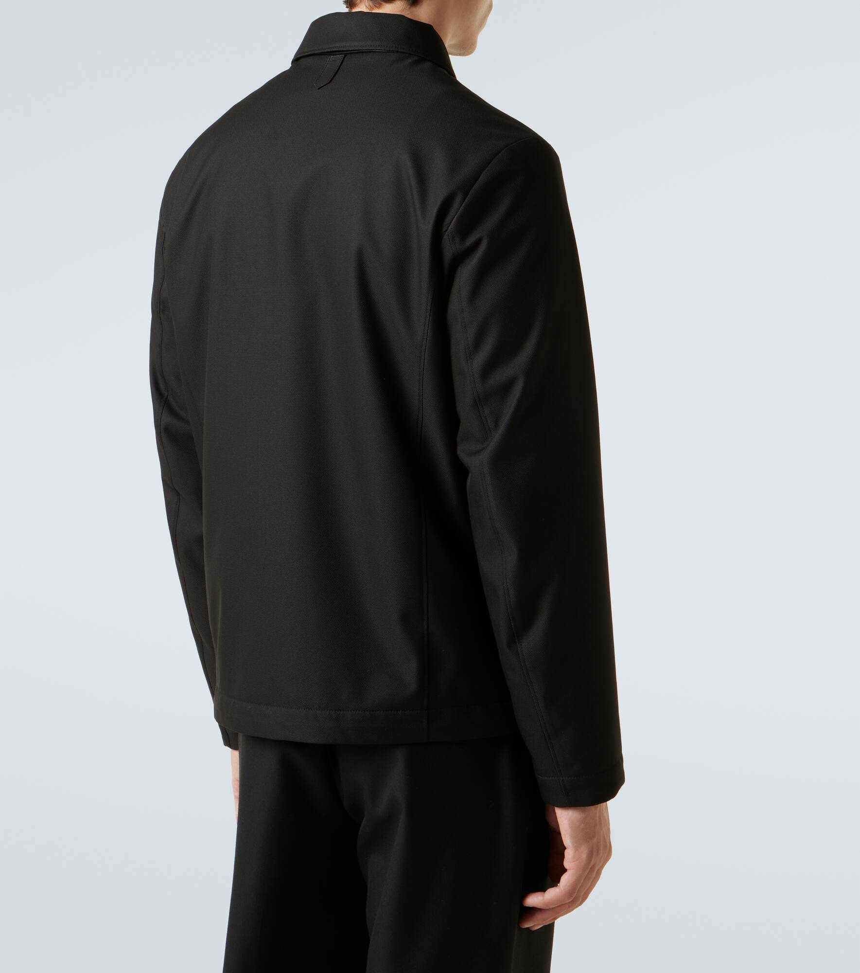 Leather-trimmed jacket - 4