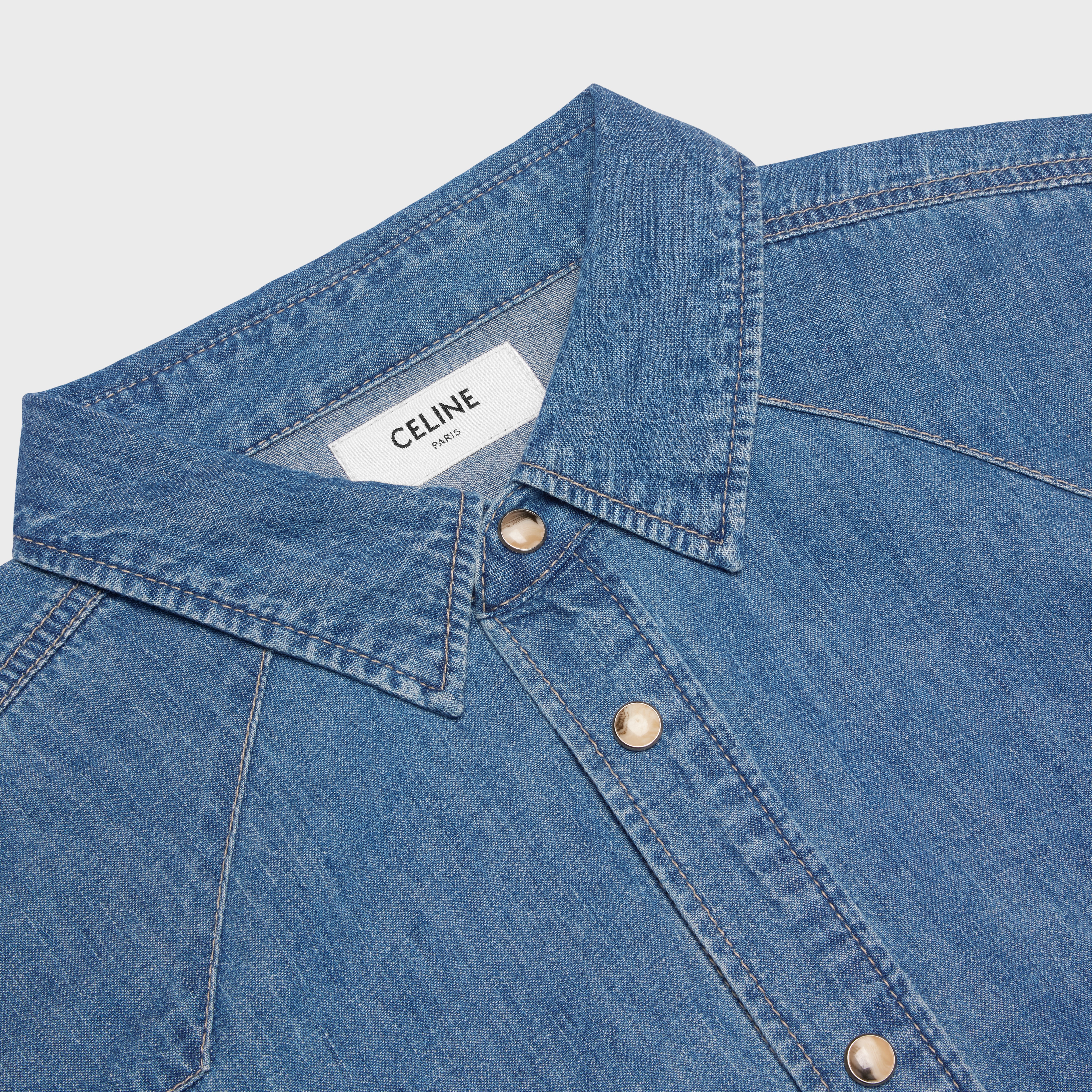 WESTERN SHIRT IN UNION OCEAN WASH DENIM - 3