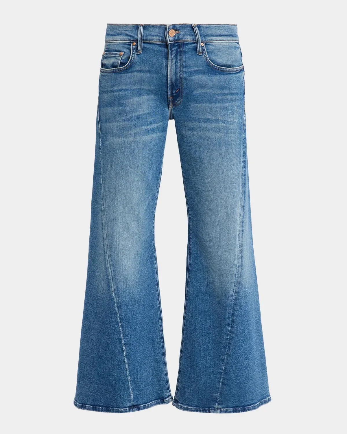 Lil Mid-Rise Sidestepp Wide-Leg Jeans - 1
