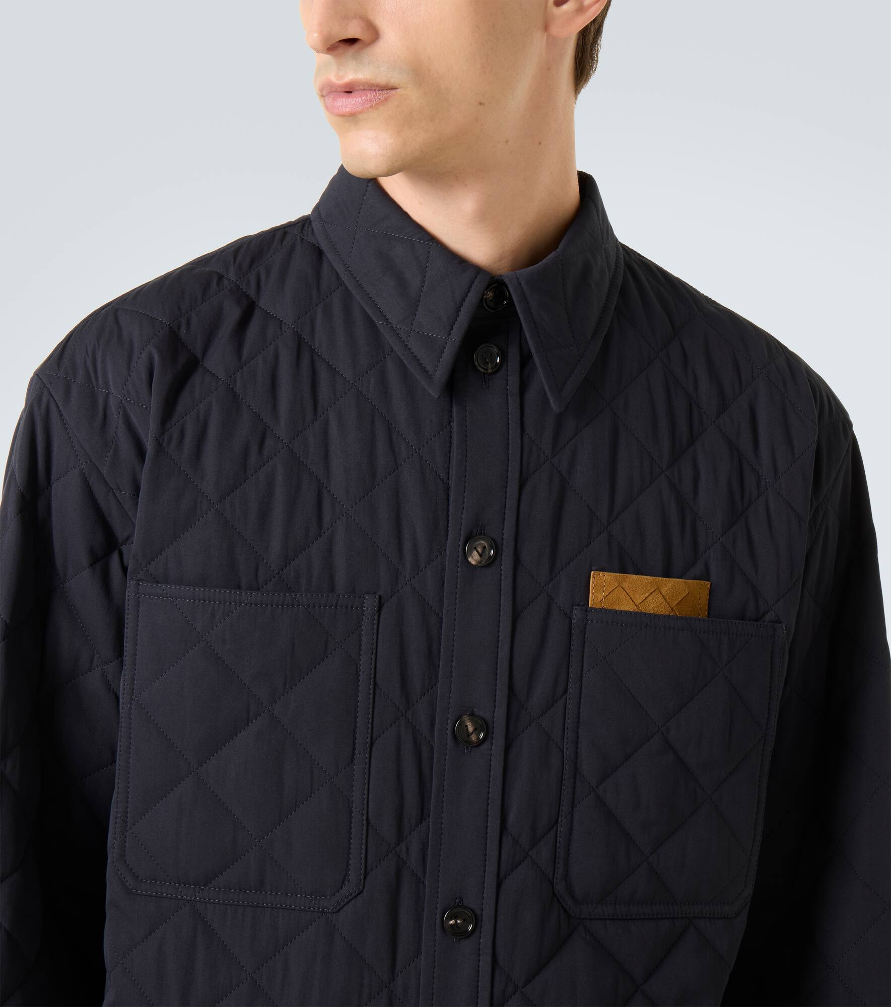 Quilted cotton-blend overshirt - 5