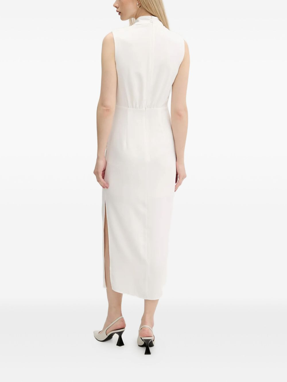side-split midi dress - 3